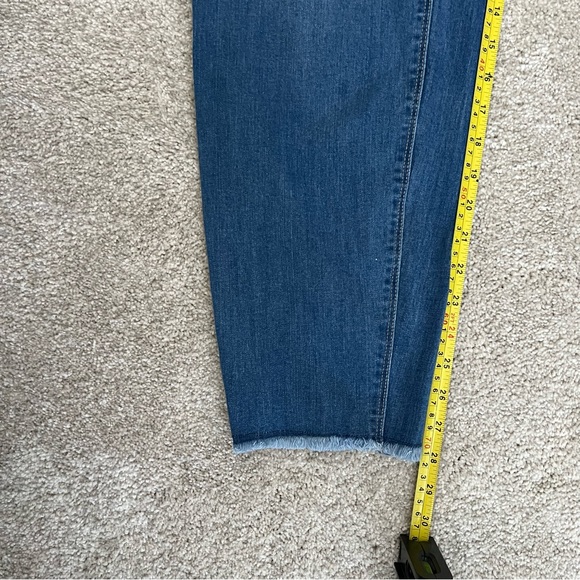 Susan Graver straight ankle jean with frayed hem - Picture 6 of 11